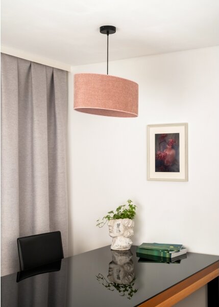 Lustră pe cablu Duolla OVAL 1xE27/15W/230V roz