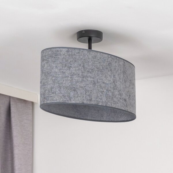 Lustră aplicată Duolla OVAL 1xE27/15W/230V gri