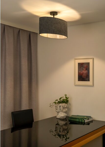 Lustră aplicată Duolla OVAL 1xE27/15W/230V gri