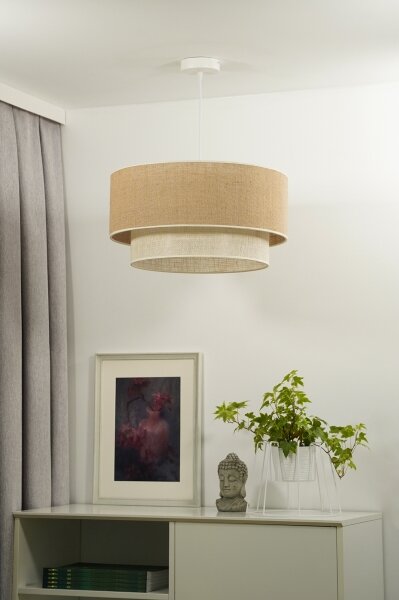 Lustră pe cablu Duolla YUTE BOHO 1xE27/15W/230V d. 45 cm maro/gri