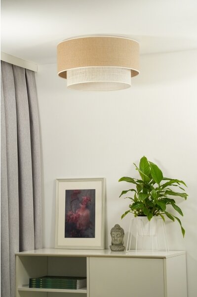 Plafonieră Duolla YUTE BOHO 3xE27/15W/230V d. 60 cm maro/gri