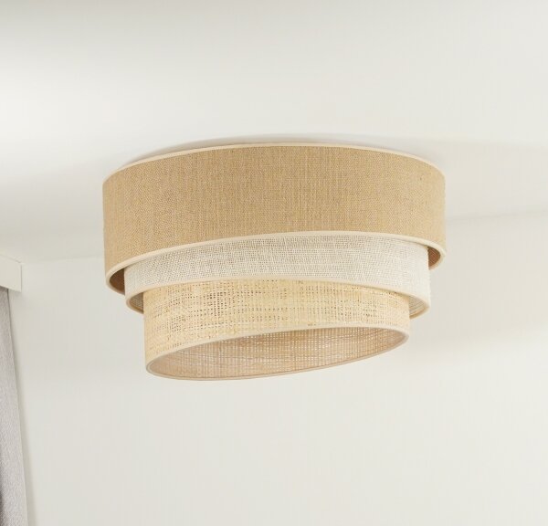 Plafonieră Duolla YUTE TRIO 1xE27/15W/230V d. 45 cm maro/gri/bej