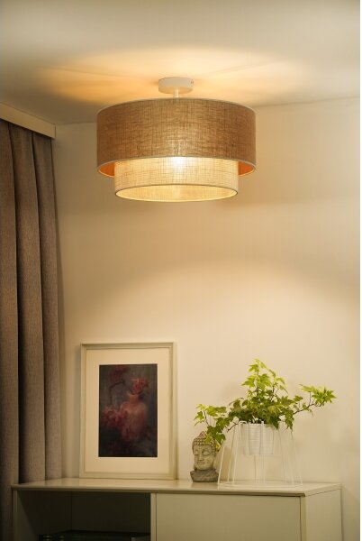Lustră aplicată Duolla YUTE BOHO 1xE27/15W/230V d. 45 cm maro/gri