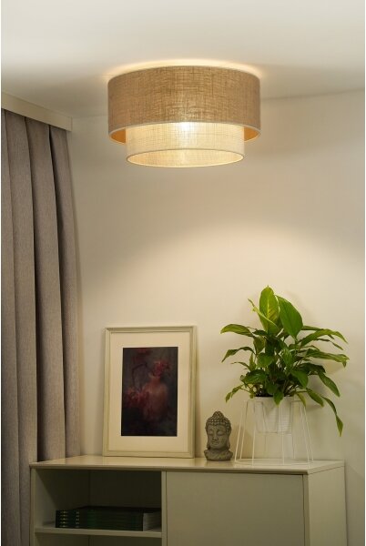 Plafonieră Duolla YUTE BOHO 1xE27/15W/230V d. 45 cm maro/gri