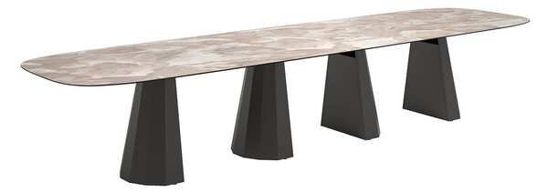 Set lemn masiv masă și scaune Dune - 275 × 120 × 75 cm, 2 scaune