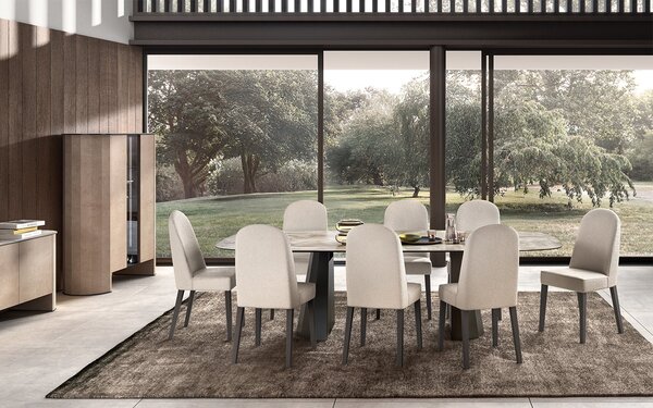Set lemn masiv masă și scaune Dune - 275 × 120 × 75 cm, 2 scaune