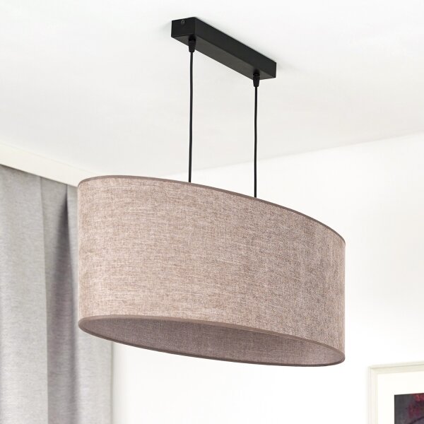 Lustră pe cablu Duolla OVAL 2xE27/15W/230V maro