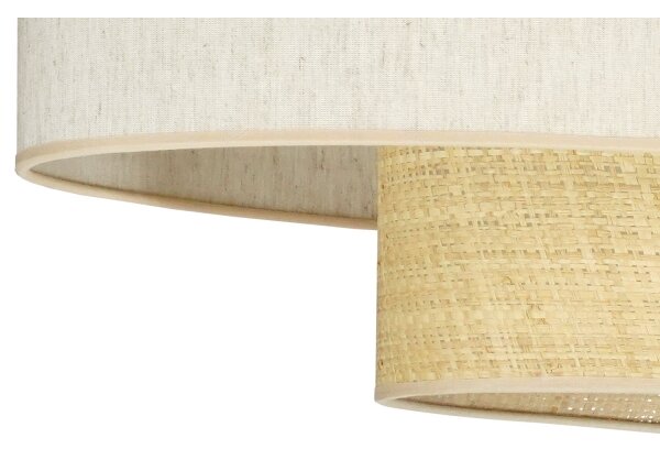 Lustră aplicată Duolla DOUBLE OVAL NATURE 2xE27/15W/230V crem/bej