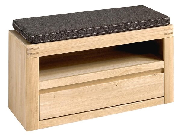 Bancă lemn masiv Milo, 85 × 37 × 43 cm - Nu