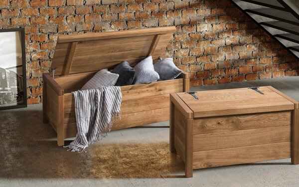 Ladă lemn masiv de depozitare Malina - 85 × 45 × 45 cm, Nu