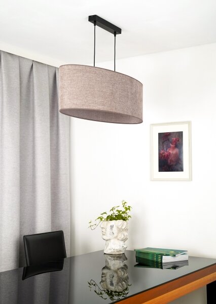 Lustră pe cablu Duolla OVAL 2xE27/15W/230V maro