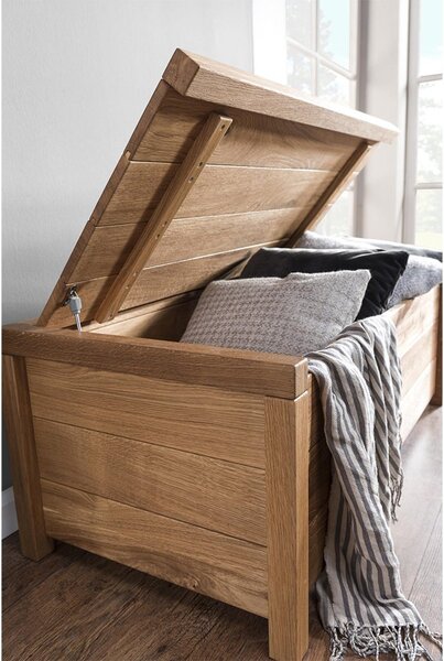 Ladă lemn masiv de depozitare Malina - 85 × 45 × 45 cm, Nu