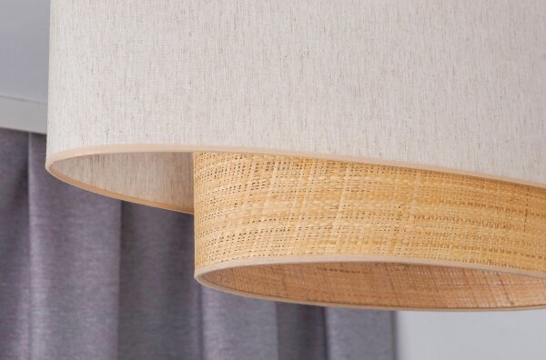 Lustră aplicată Duolla DOUBLE OVAL NATURE 2xE27/15W/230V crem/bej
