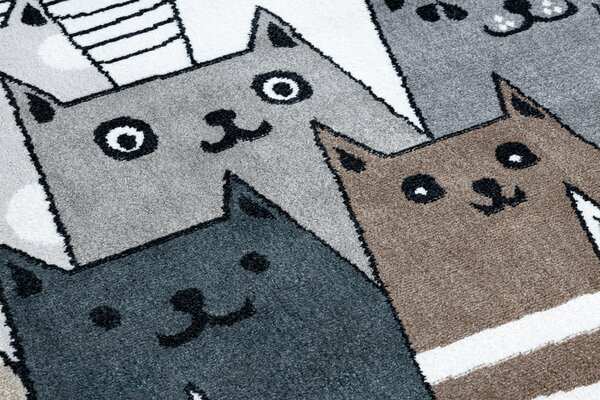 Covor FUN Gatti pentru copii, pisici, animale, colorat multi