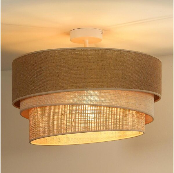 Lustră aplicată Duolla YUTE TRIO 3xE27/15W/230V d. 60 cm maro/gri/bej