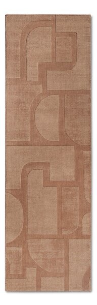 Covor tip traversă maro țesut manual din lână 80x250 cm Alexis – Villeroy&Boch
