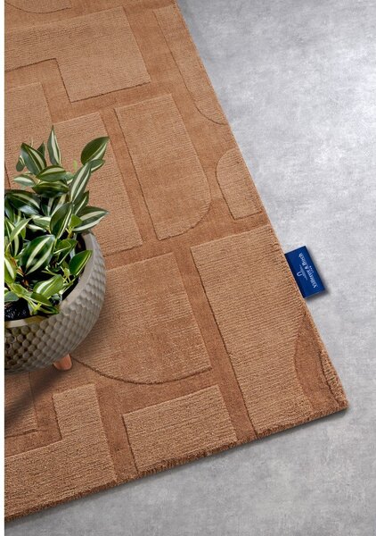 Covor tip traversă maro țesut manual din lână 80x250 cm Alexis – Villeroy&Boch