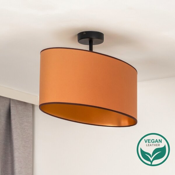 Lustră aplicată Duolla OVAL VEGAN 1xE27/15W/230V maro