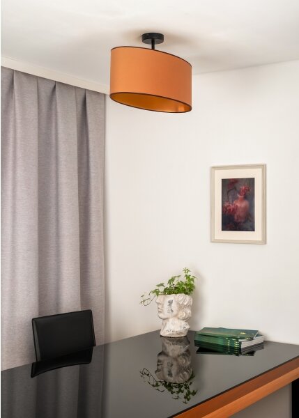 Lustră aplicată Duolla OVAL VEGAN 1xE27/15W/230V maro