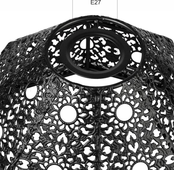 Abajur de rezervă pentru lustră SAMIRA E27 d. 33 cm negru