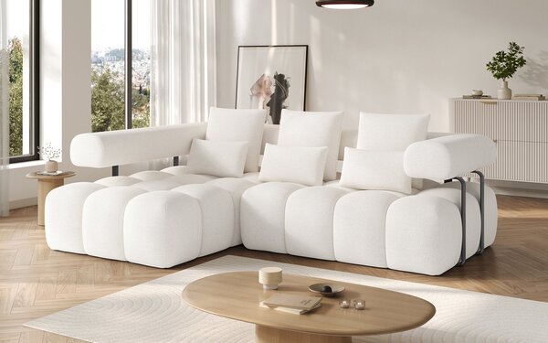 Colțar lemn masiv extensibil modern Levvi Personalizabil, 260 × 184 × 102 cm - Stânga