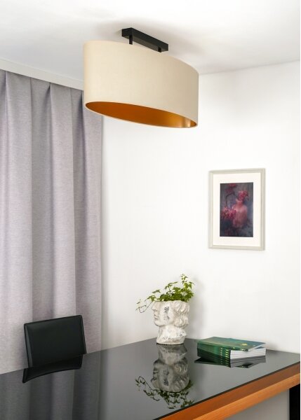 Lustră aplicată Duolla OVAL VEGAN 2xE27/15W/230V crem