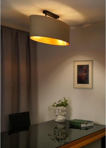 Lustră aplicată Duolla OVAL VEGAN 2xE27/15W/230V crem
