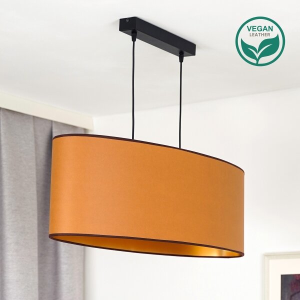 Lustră pe cablu Duolla OVAL VEGAN 2xE27/15W/230V maro
