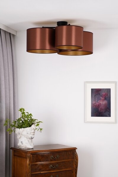 Lustră aplicată Duolla ROLLER TRIO SHINY 3xE27/15W/230V cupru/auriu