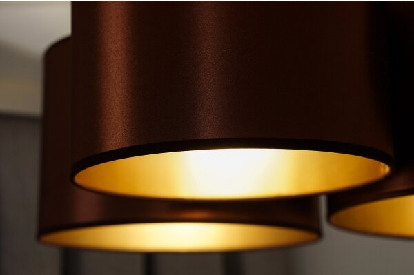 Lustră aplicată Duolla ROLLER TRIO SHINY 3xE27/15W/230V cupru/auriu