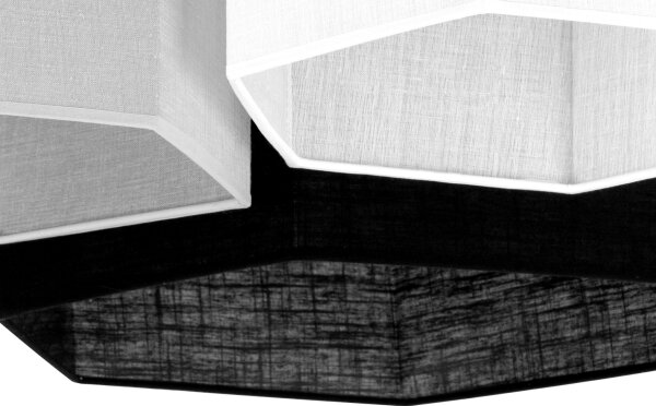 Lustră aplicată Duolla ROLLER TRIO HEX 3xE27/15W/230V negru/gri/alb