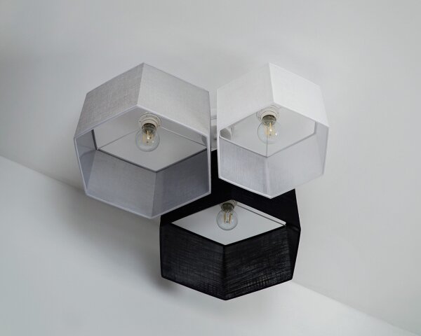 Lustră aplicată Duolla ROLLER TRIO HEX 3xE27/15W/230V negru/gri/alb