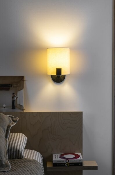 Lampă LED de perete FARO 20053 NILA 1xE27/15W/230V + LED/3W crem/negru