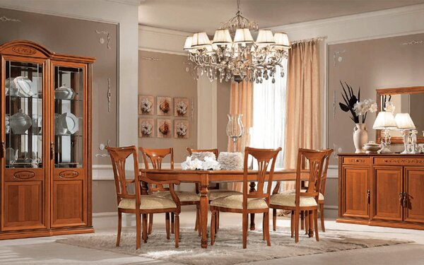 Scaun lemn masiv cu brațe Caterina Personalizabil, 56 × 62 × 102 cm - Crem