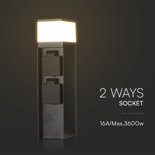 Lampă exterior cu 2 prize 1xG9/11W/230V IP44