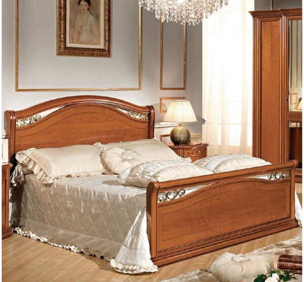 Pat lemn masiv Caterina 160x200 cm Personalizabil - Crem
