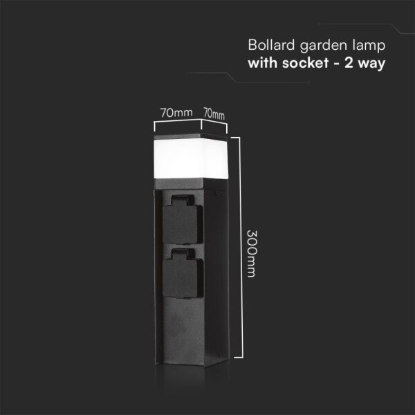 Lampă exterior cu 2 prize 1xG9/11W/230V IP44