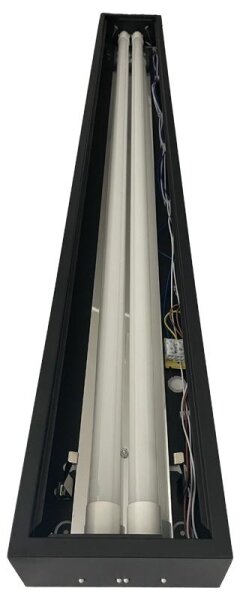 Corp de iluminat fluorescent 2xG13/18W/230V negru 120 cm
