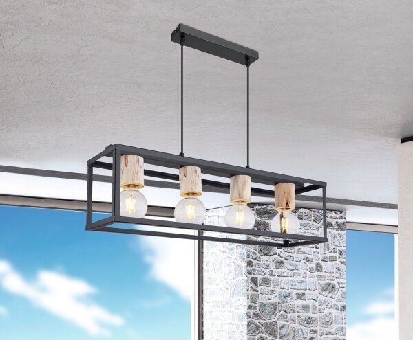 Lustră pe cablu Globo 15476-4H HAGAR 4xE27/60W/230V