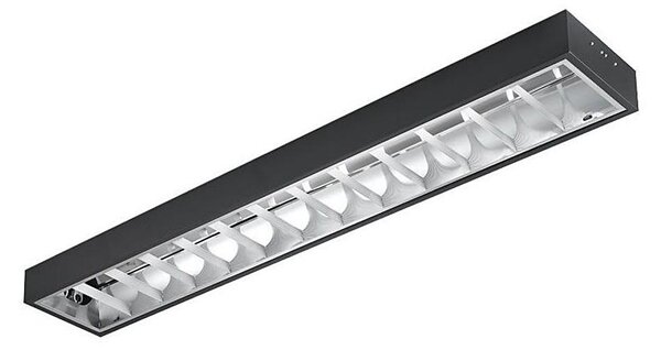 Corp de iluminat fluorescent 2xG13/18W/230V negru 120 cm
