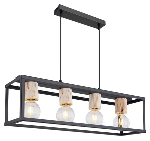 Lustră pe cablu Globo 15476-4H HAGAR 4xE27/60W/230V