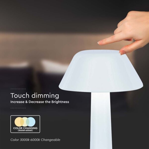 Lampă de birou LED încărcabilă, reglabilă, 1W, 5V, 3000-6000K, albă