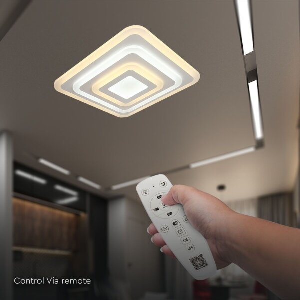 Plafonieră LED dimabilă LED/77W/230V 3000-6500K + telecomandă