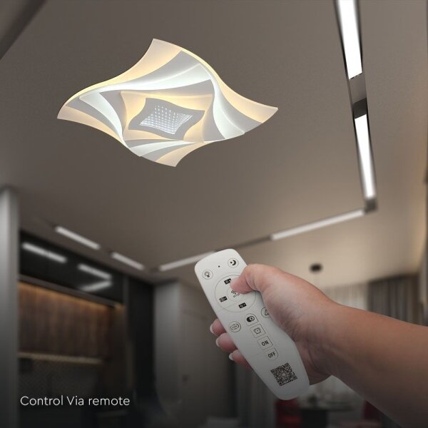 Plafonieră LED dimabilă LED/75W/230V 3000-6500K + telecomandă