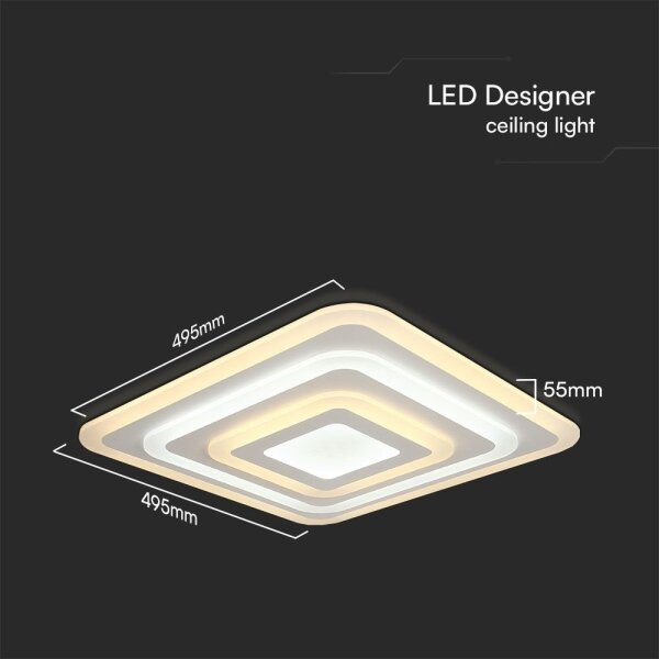 Plafonieră LED dimabilă LED/77W/230V 3000-6500K + telecomandă