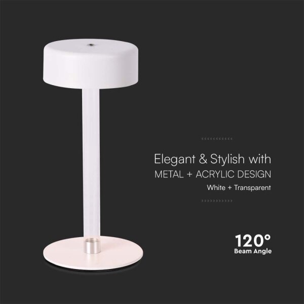 Lampă de birou LED încărcabilă, reglabilă, 3W, 5V, 3000-6000K, albă