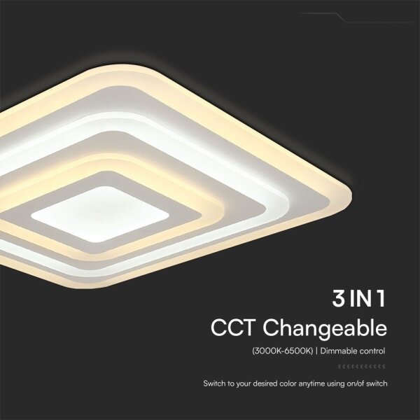 Plafonieră LED dimabilă LED/77W/230V 3000-6500K + telecomandă