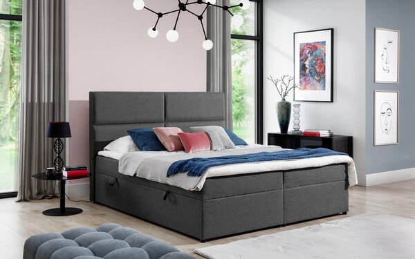 Pat lemn masiv Amber 140/160/180x200 cm Personalizabil - 140x200