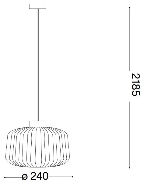 Lustră pe cablu Ideal Lux MINT 1xE27/60W/230V d. 24 cm transparent