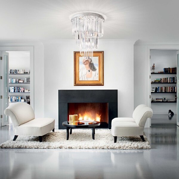 Lustră de cristal aplicată Ideal Lux CARLTON 12xE14/40W/230V crom